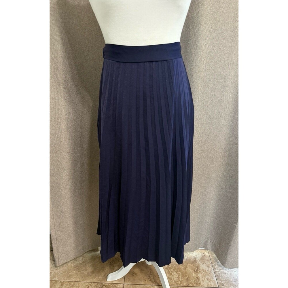 LC Lauren Conrad, XS Blue Navy Pleated skirt Mid A line